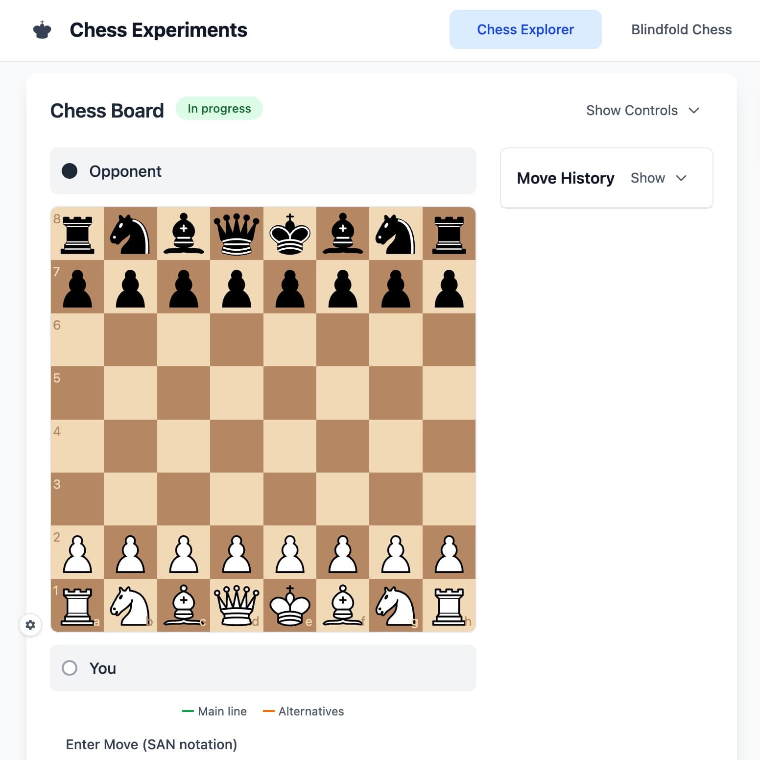 Chess Experiments